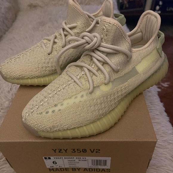 adidas Yeezy Boost 350 V2 Cream and Yellow Sneakers